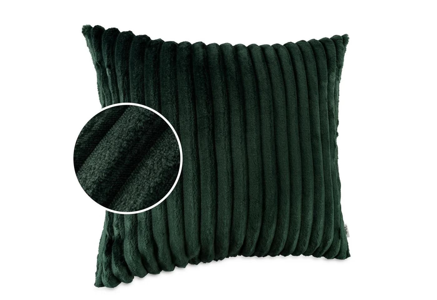 Kisska Dekokissen LILLI BIG CORD Velour Smaragd 40x40cm - Bild 2