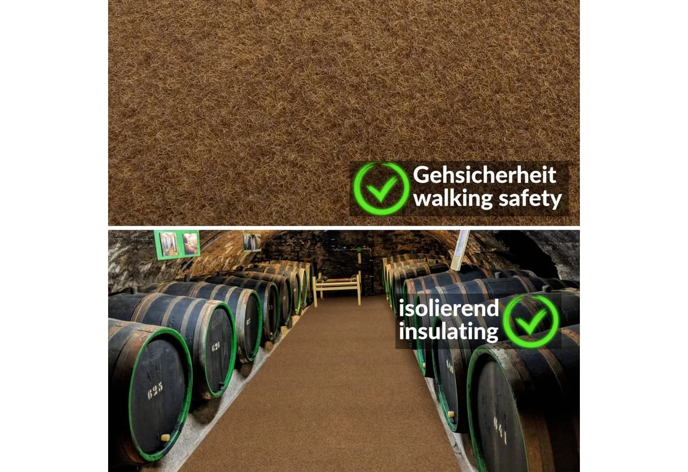 ANRO Läufer Teppichläufer POET Sauberlaufmatte Fußmatte Meliert Kokos - Bild 5