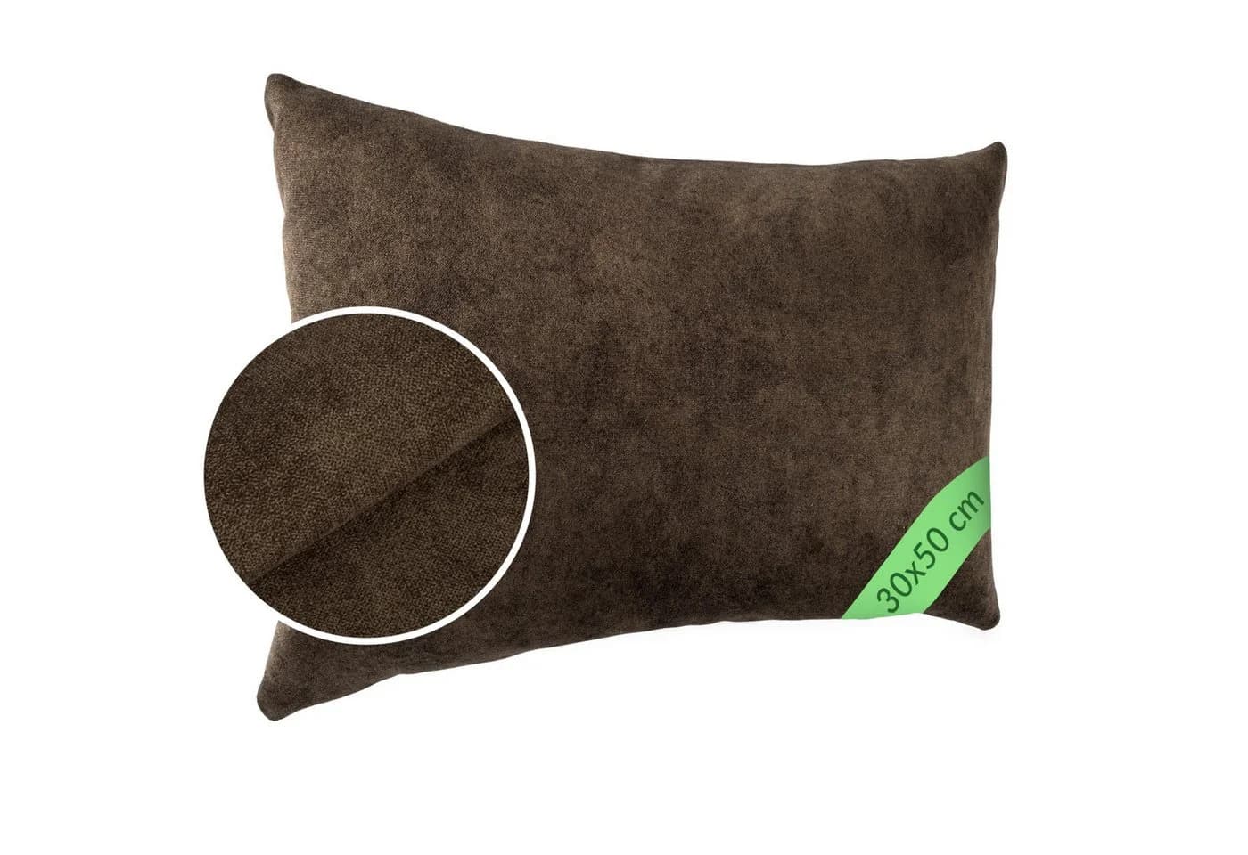 Kisska Dekokissenhülle Velour Dunkelbraun Meliert - Bild 2