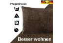 Kisska Dekokissenhülle Velour Dunkelbraun Meliert Bild 5