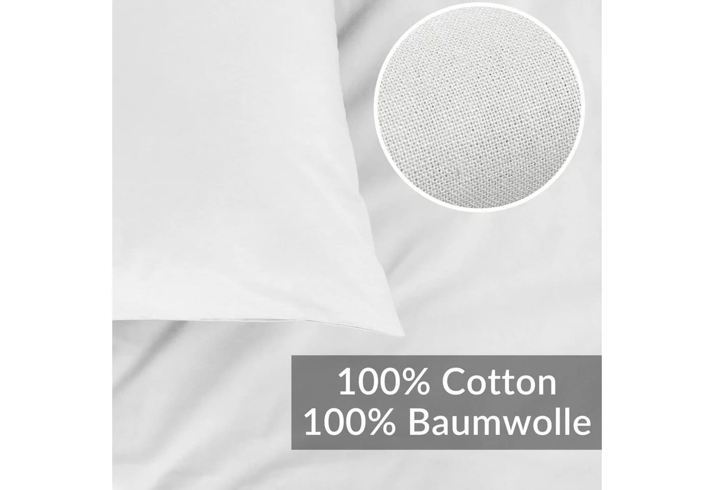Kisska Kissenbezug LUNA Weiß 100% Baumwolle - Bild 3