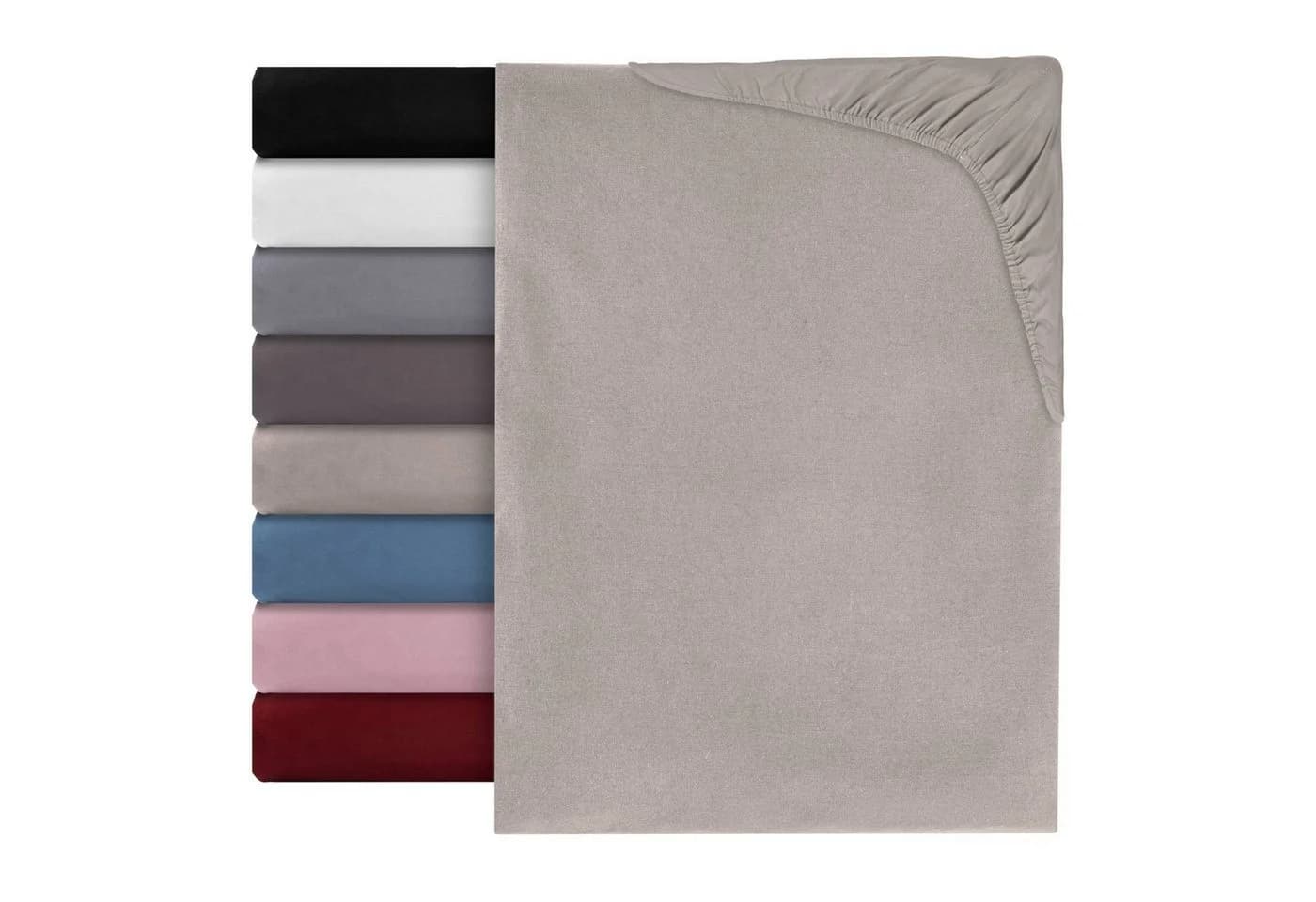 Kisska Spannbettlaken LUNA Beige 100% Baumwolle - Bild 2