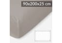 Kisska Spannbettlaken LUNA Beige 100% Baumwolle Bild 3