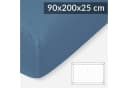 Kisska Spannbettlaken LUNA 100% Baumwolle Blau Bild 3