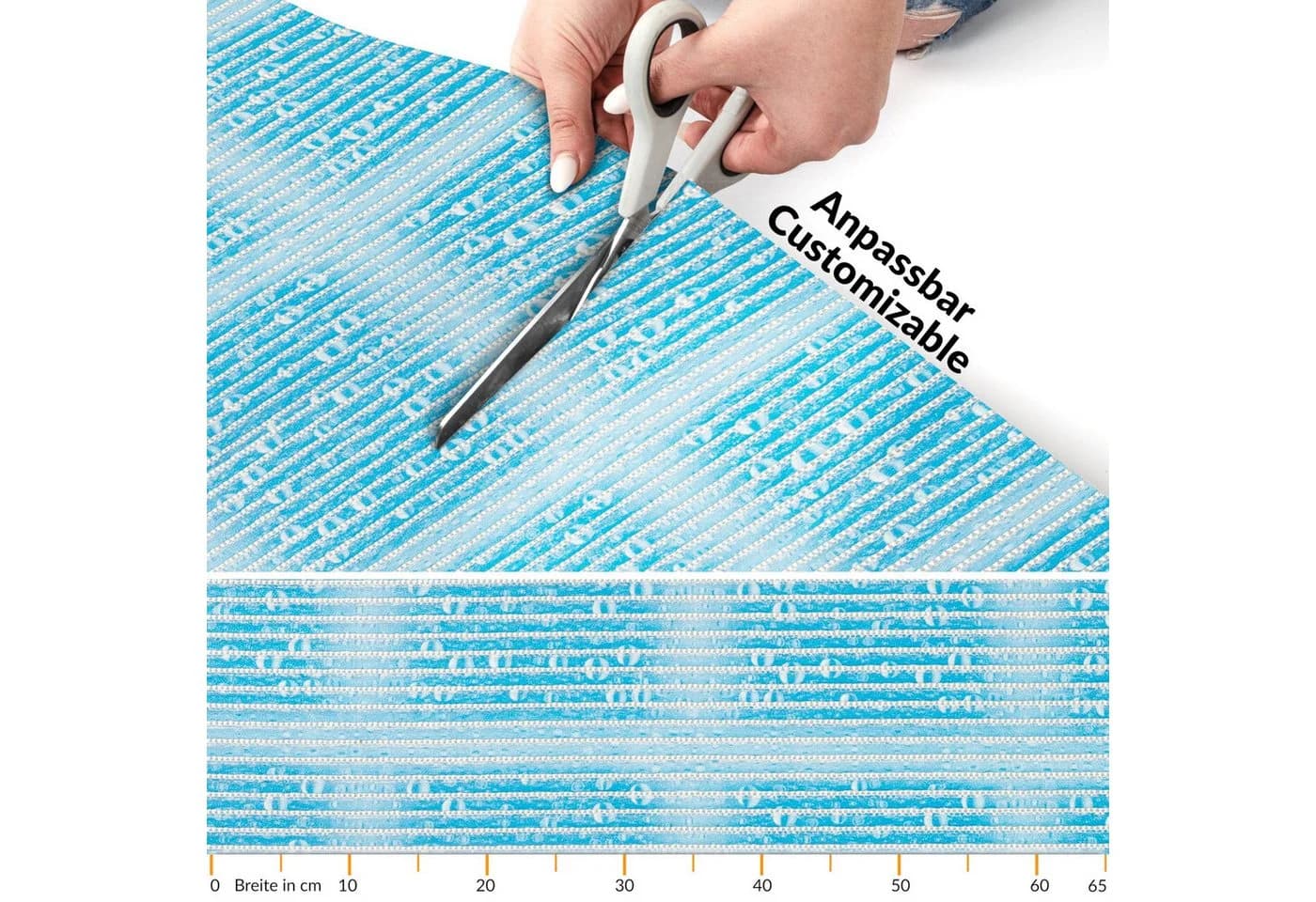 ANRO Schaum-Badematte Hellblau Rutschhemmend PVC Weichschaum - Bild 4