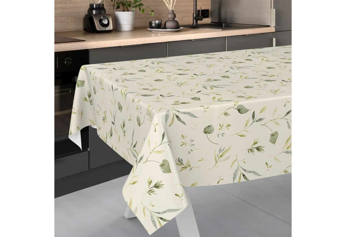 ANRO Tischdecke Wachstuch abwaschbar Canada Creme