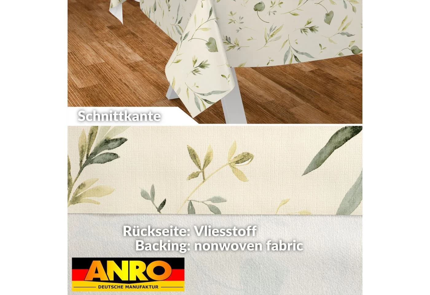 ANRO Tischdecke Wachstuch abwaschbar Canada Creme - Bild 3