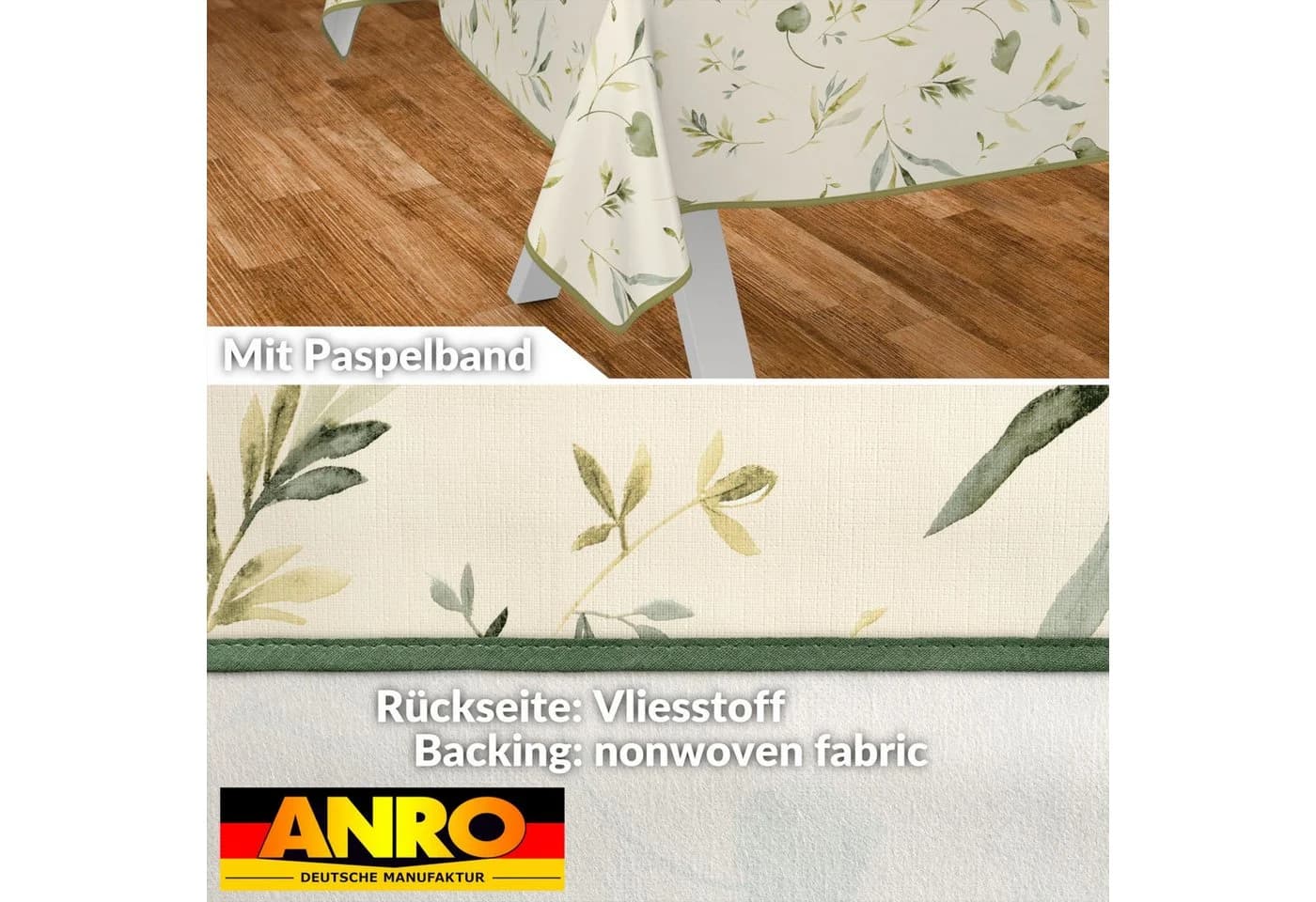 ANRO Tischdecke Wachstuch abwaschbar Canada Tischwäsche Relax Creme 100x140cm - Bild 3