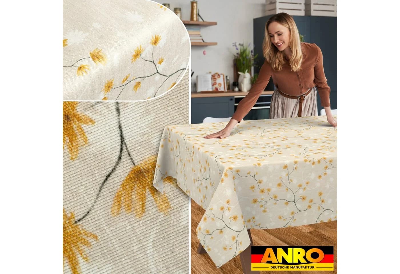 ANRO Tischdecke LANA Magnolie-Chloe Wachstuch 2.0 - Bild 5