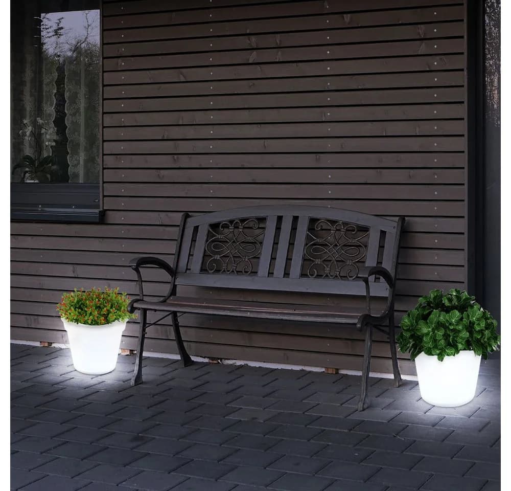 ETC-SHOP Solar-Blumentopf LED-Leuchtmittel 2er Set