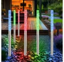etc-shop LED Solarleuchte 6er Set Farbwechsel IP44 Edelstahl Bild 2