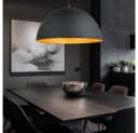 ETC-SHOP Pendelleuchte Schwarz/Gold mit LED Bild 1
