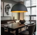 ETC-SHOP Pendelleuchte Schwarz/Gold mit LED Bild 5