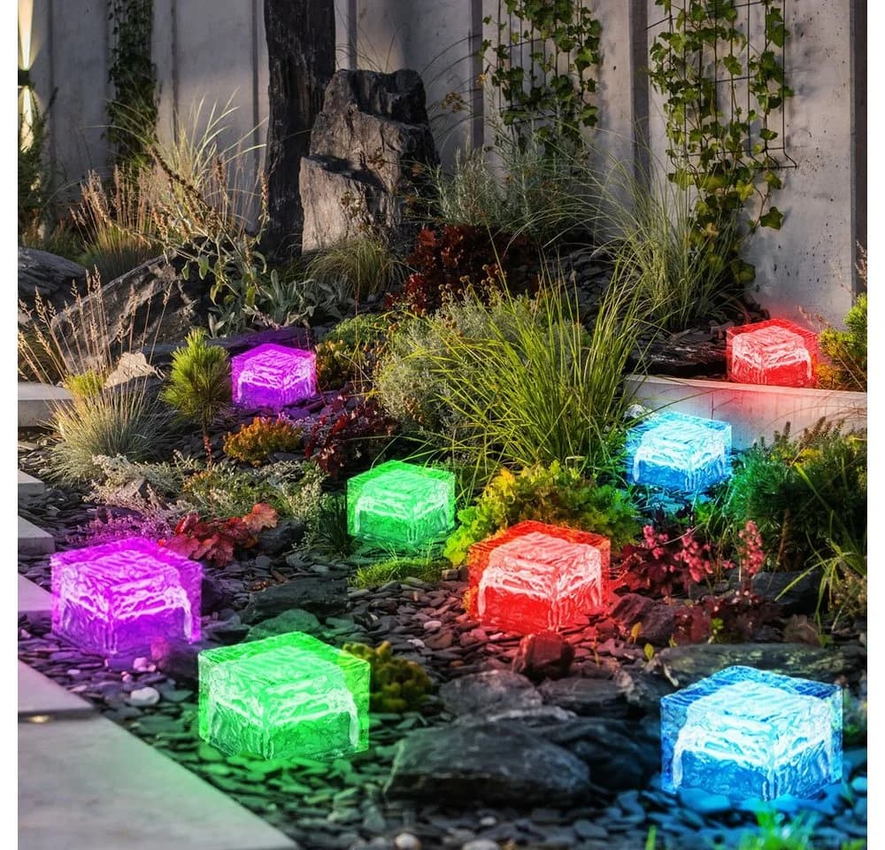 etc-shop Gartenleuchte RGB LED Farbwechsel Solarlampe Glas 4er Set - Bild 4