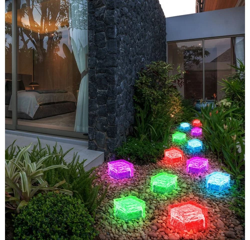 etc-shop Gartenleuchte RGB LED Farbwechsel Solarlampe Glas 4er Set - Bild 5
