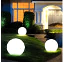 etc-shop LED Gartenleuchte 3er-Set Solar Weiß Kunststoff Bild 4