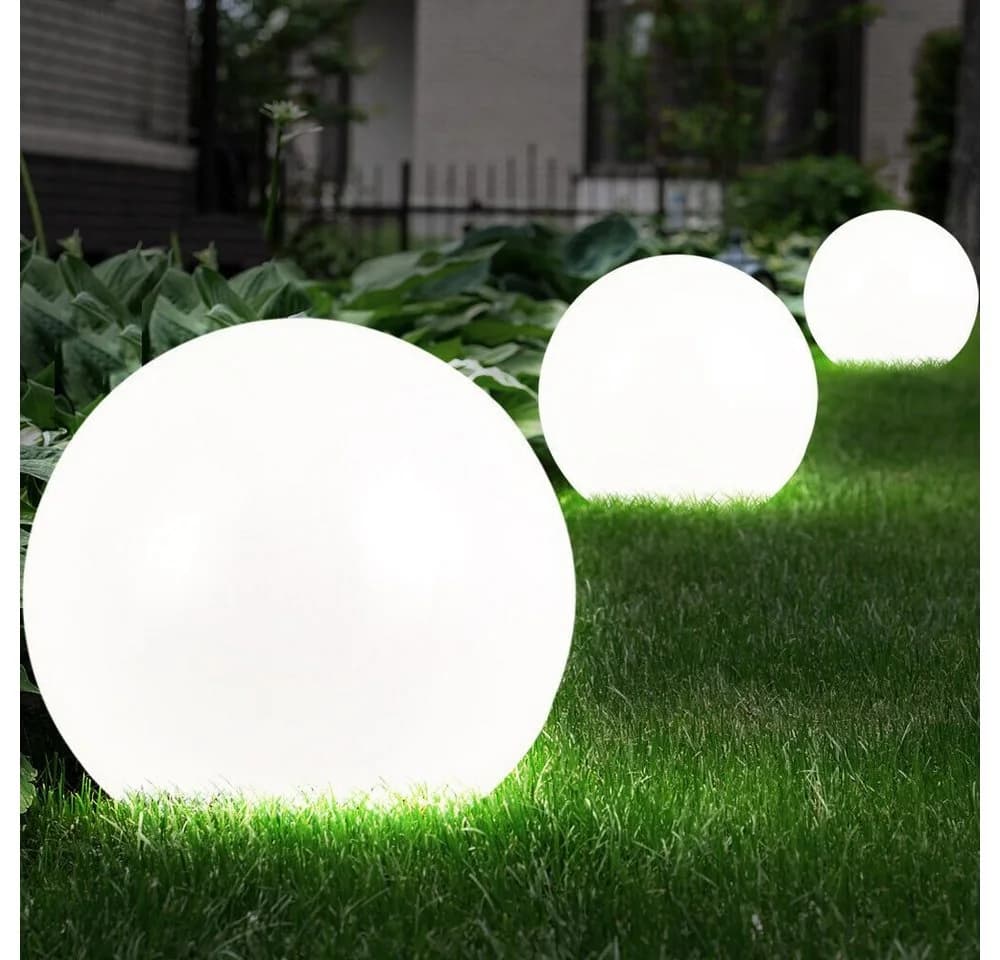 etc-shop LED Gartenleuchte 3er-Set Solar Weiß Kunststoff - Bild 5