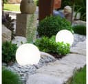 etc-shop LED Gartenleuchte, Warmweiß, 2er Set LED Außen Solar Lampen Kugel Design Erd Spieß Steck Bild 2