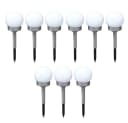ETC-SHOP 9er Set LED Solar Gartenleuchten Grau/Weiß Kugeldesign Bild 1
