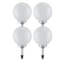 etc-shop LED Solar Gartenleuchte 4er Set Weiß/Silber Bild 1