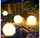 etc-shop LED Solar Gartenleuchte 4er Set Weiß/Silber Bild 4