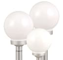 ETC-SHOP 3er Set LED Solar Gartenleuchten Weiß/Silber Bild 1