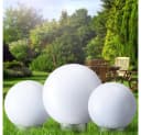 ETC-SHOP 3er Set LED Solar Gartenleuchten Weiß/Silber Bild 4