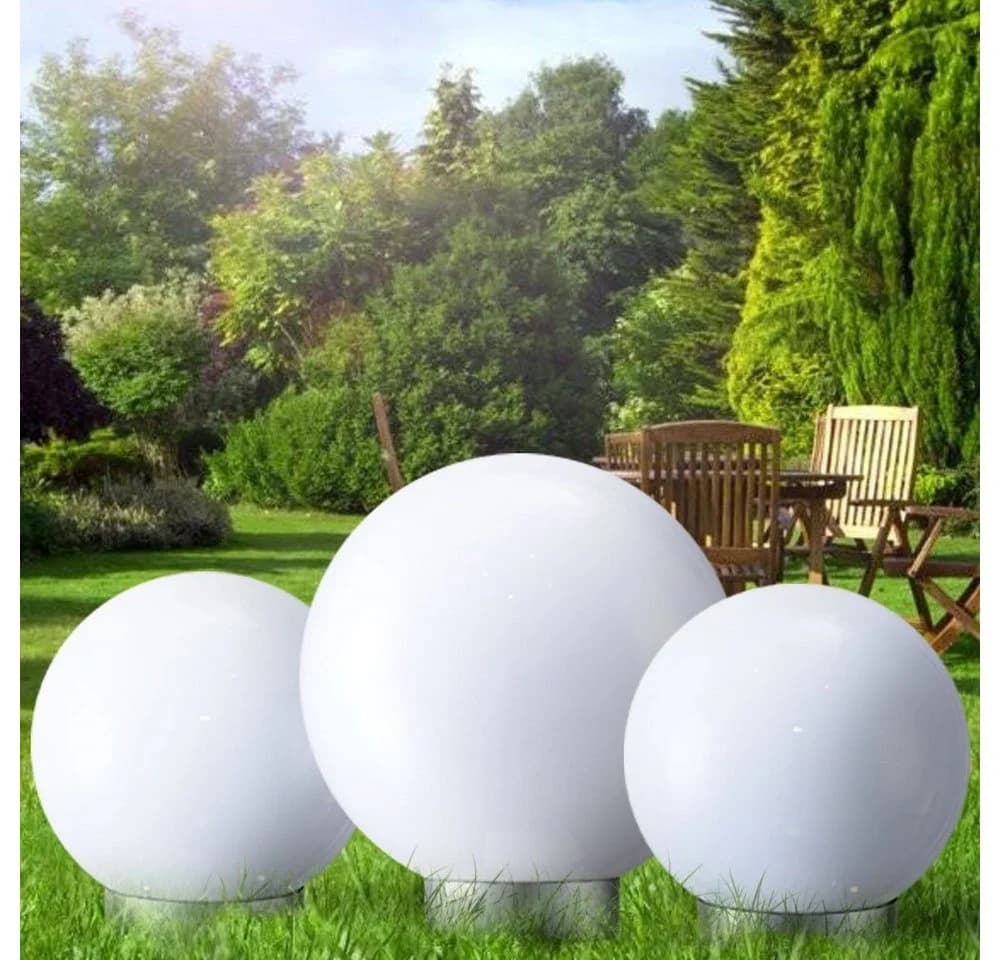 ETC-SHOP 3er Set LED Solar Gartenleuchten Weiß/Silber - Bild 4