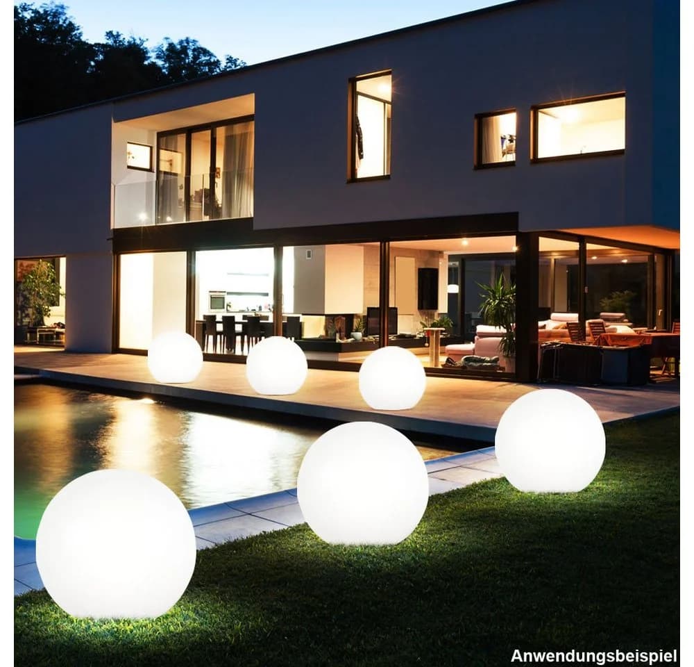 ETC-SHOP 3er Set LED Solar Gartenleuchten Weiß/Silber - Bild 5