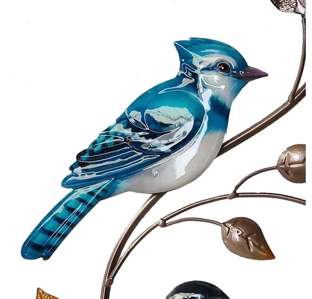 ETC-SHOP Wandbild Metall 2er Set Bunt Vogel Design - Bild 5