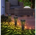 ETC-Shop LED Solarleuchte 3er Set Warmweiß Schwarz Gold Bild 1