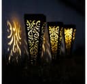 ETC-Shop LED Solarleuchte 3er Set Warmweiß Schwarz Gold Bild 5