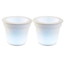 ETC-SHOP Solar LED Blumentopf Weiß 2er Set Bild 1