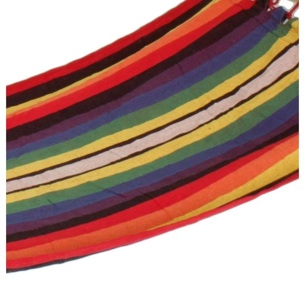 Harms Import Hängematte Holz Textil Bunt 280x100cm - Bild 3