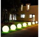 ETC-SHOP 7x LED Solarkugel Gartenleuchte Weiß/Silber Bild 2