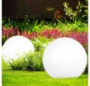 ETC-SHOP LED Solarleuchten 3er Set Solarkugeln weiß/silber Bild 5