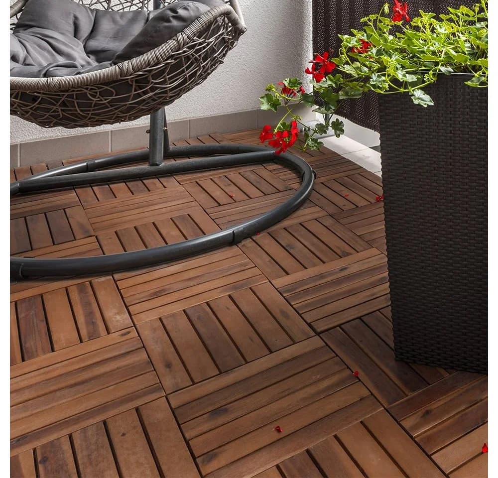 etc-shop Holzfliesen Terrassenplatten Klickfliesen Akazie Natur - Bild 3