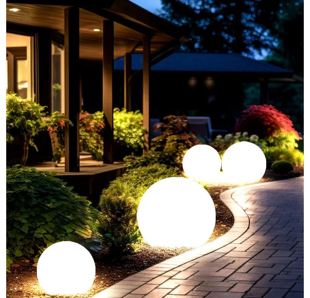 ETC-SHOP Solarkugeln Set 4-tlg. Weiß LED Solarleuchte Garten - Bild 5