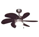 etc-shop Deckenventilator 3-Stufen Vor-Rücklauf LED Holz Silber Bild 1