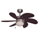 etc-shop Deckenventilator 3-Stufen Vor-Rücklauf LED Holz Silber Bild 5