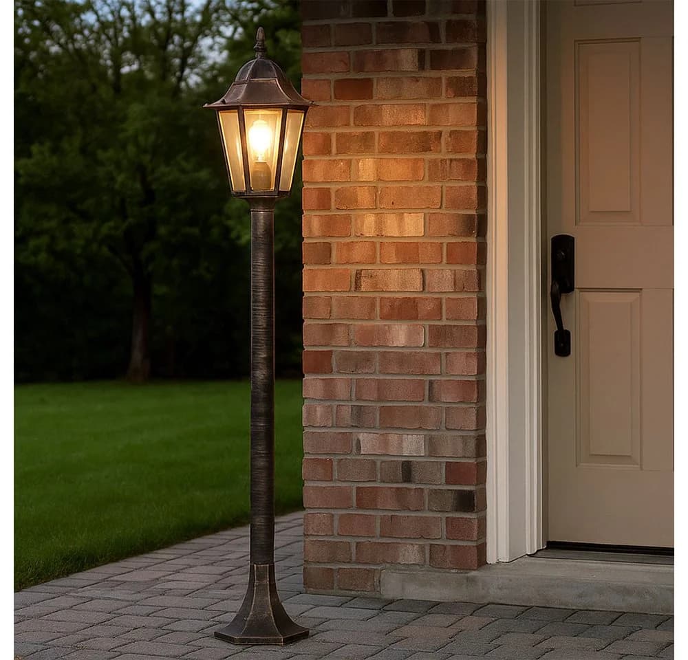ETC-SHOP LED Außen-Stehlampe Bronze mit Leuchtmittel - Bild 3