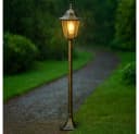 ETC-SHOP LED Außen-Stehlampe Bronze mit Leuchtmittel Bild 4