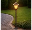 ETC-SHOP LED Außen-Stehlampe Bronze mit Leuchtmittel Bild 5