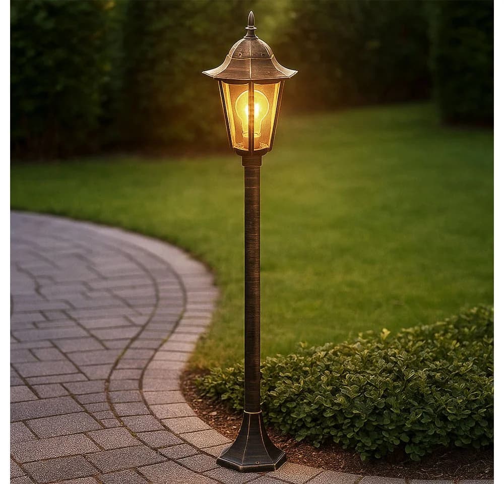 ETC-SHOP LED Außen-Stehlampe Bronze mit Leuchtmittel - Bild 5