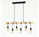 etc-shop LED-Hängeleuchte Warmweiß Holz Stahl 100 cm Bild 1