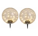 ETC-SHOP LED Solarleuchte 2er Set Crackle-Glas Warmweiß Bild 1