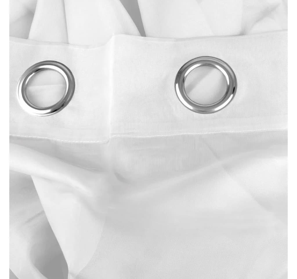 Bestlivings Gardinenset 2er Set Transparent Weiß Voile - Bild 3