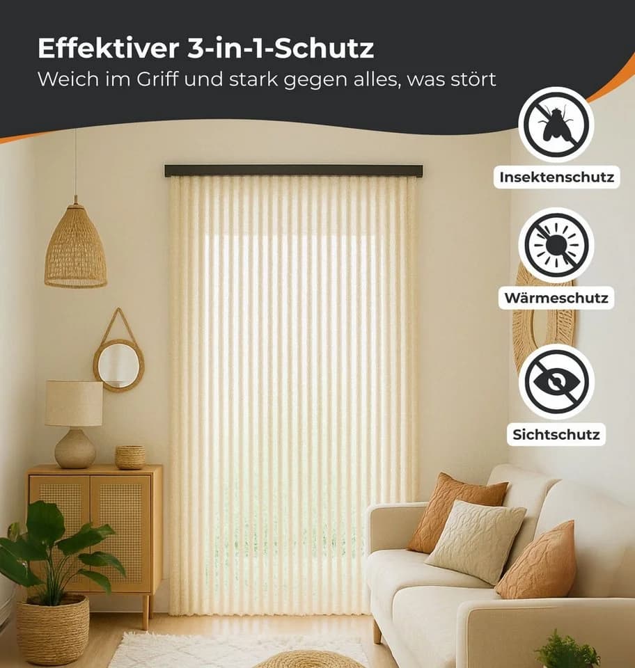 Arsvita Türvorhang Flauschvorhang 80cm Insektenschutz - Bild 5