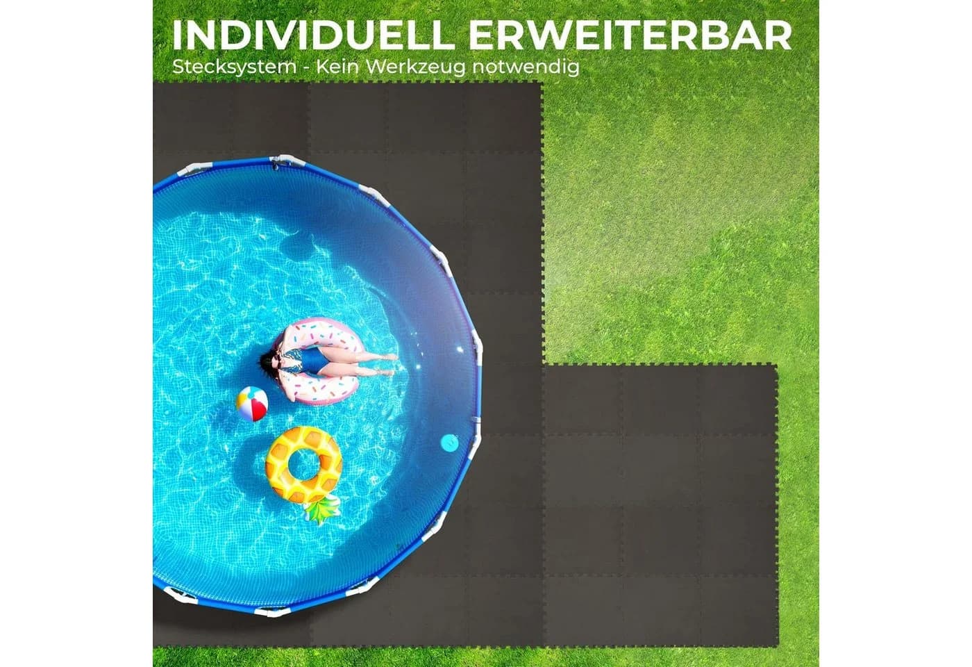 Bestlivings Bodenschutzmatte EVA Anthrazit mit Puzzlesystem - Bild 3
