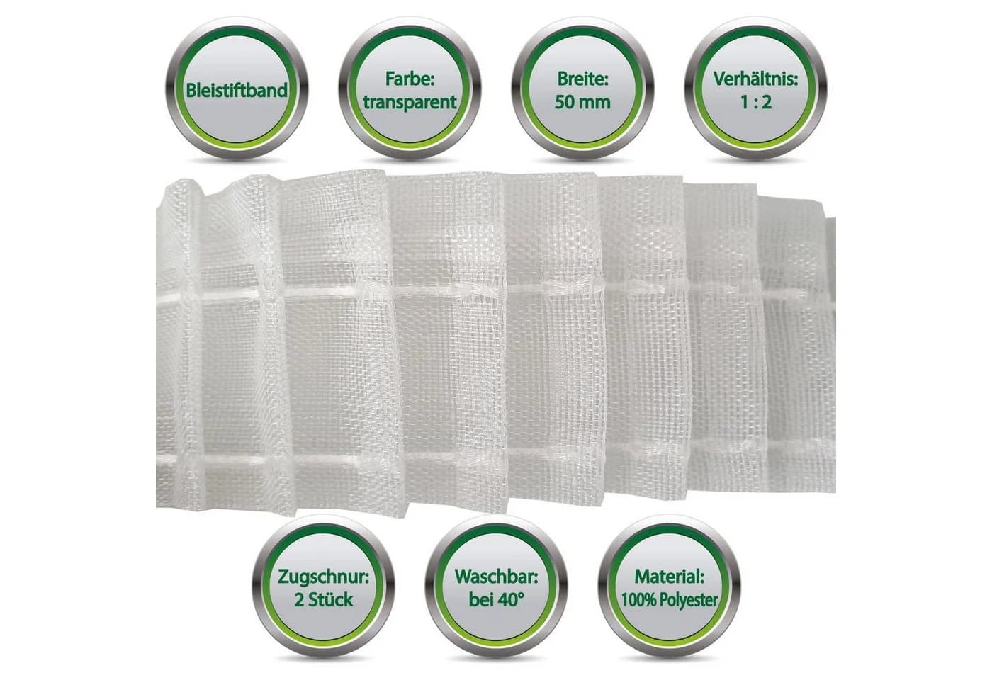 Bestgoodies Kräuselband Gardinenband Polyester 100% EU - Bild 4